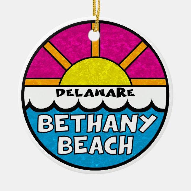 Bethany Beach Delaware Ceramic Ornament (Front)