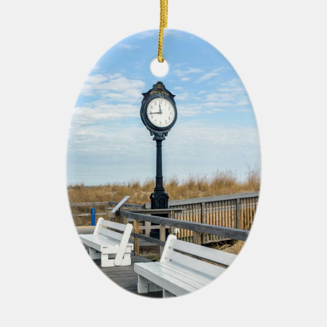 Bethany Beach, Delaware. Ceramic Ornament (Front)