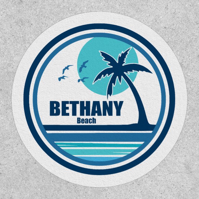 Bethany Beach Delaware Palm Tree Birds Patch (Front)
