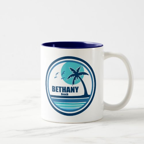 Bethany Beach Delaware Palm Tree Birds Two_Tone Coffee Mug
