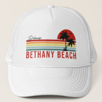 Bethany Beach Delaware Palm Trees Retro Sunset 60s