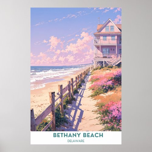 Bethany Beach Delaware Seashore Poster