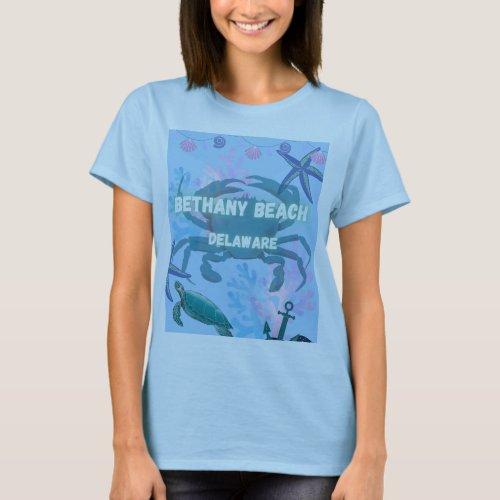 Bethany Beach Delaware Womans T_shirt