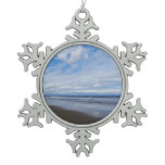 Bethany Beach I Snowflake Pewter Christmas Ornament