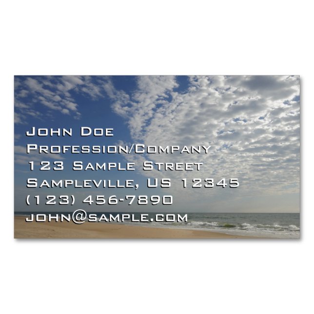 Bethany Beach II Business Card Magnet (Front)