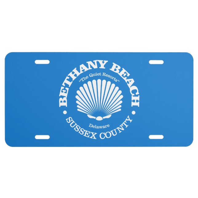 Bethany Beach (seashell) License Plate (Front)
