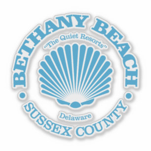 Bethany Beach (seashell) Sticker