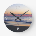 Bethany Beach Sunrise I Round Clock