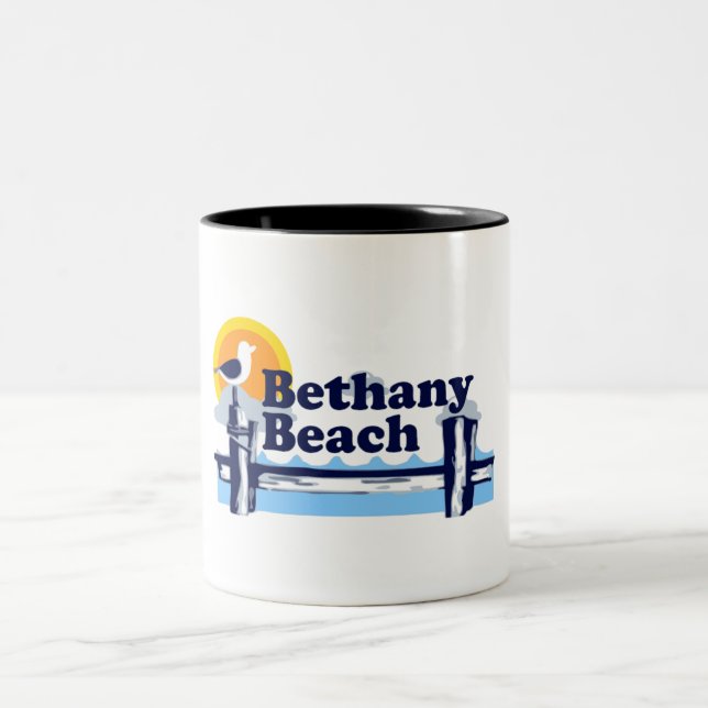 Bethany Beach. Two-Tone Coffee Mug (Center)