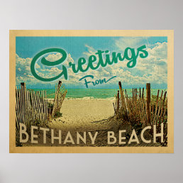 Bethany Beach Vintage Travel Poster