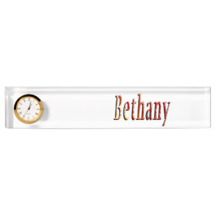Bethany Girls Name Logo Desk Name Plate