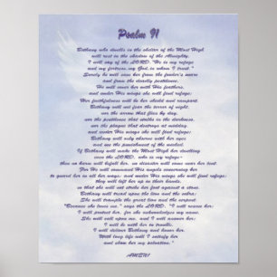 Bethany's refuge Psalm 91 NIV Poster