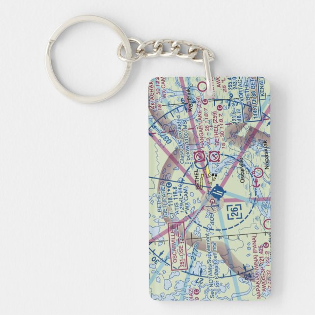 Bethel Airport chart / taxi diagram Keychain (Front)