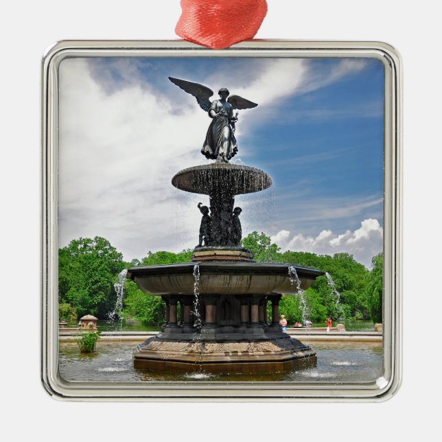 Bethesda "Angel of the Waters" Central Park, NYC Metal Ornament (Front)