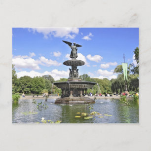 Bethesda "Angel of the Waters" Central Park, NYC Postcard