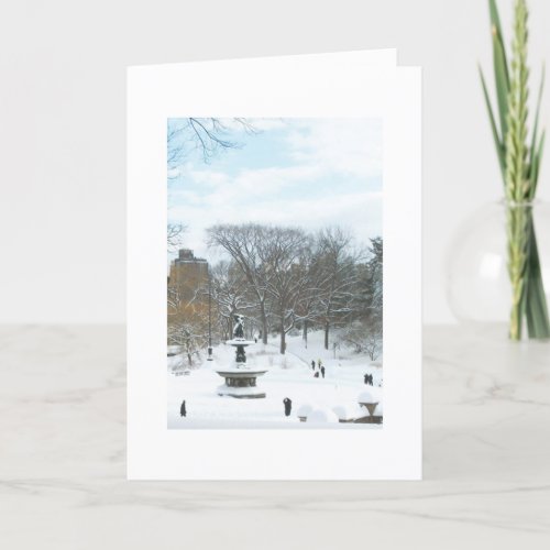 Bethesda Fountain Central Park Christmas Card