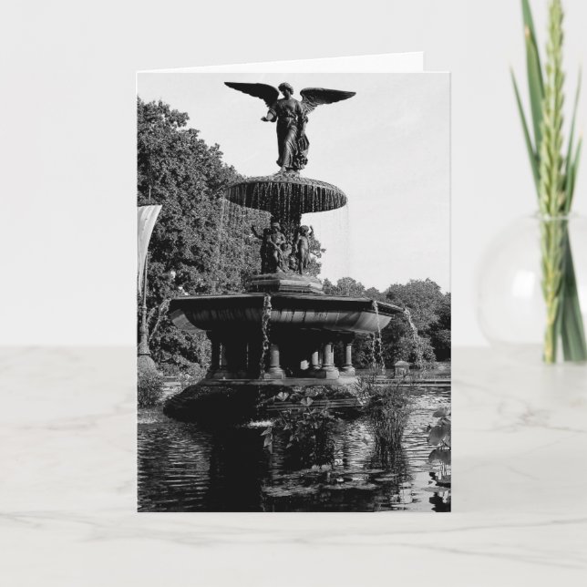 Bethesda Fountain in Central Park Photo Card (Front)