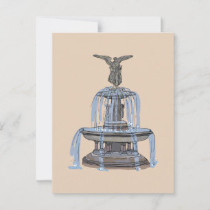 Bethesda Fountain - New York City - Postcard
