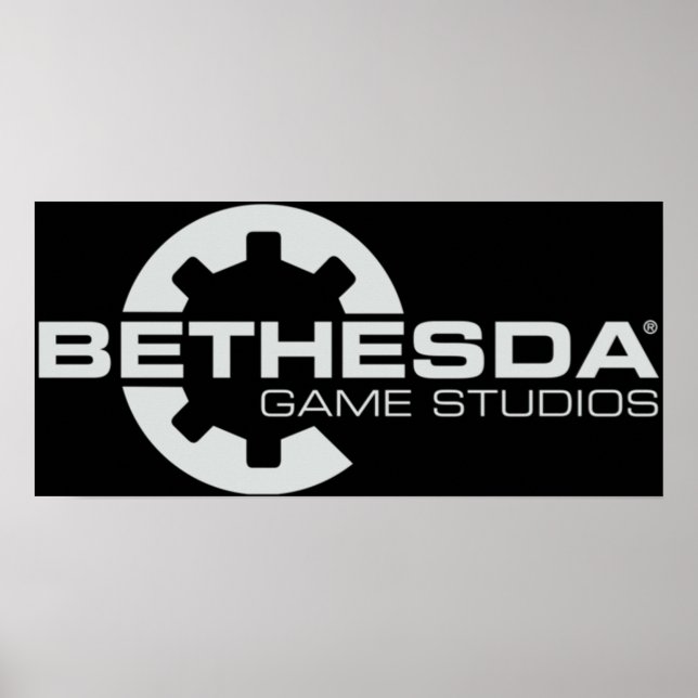 Bethesda Game Studios Logo Gray Poster (Front)