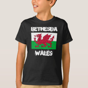 Bethesda, Wales with Welsh flag T-Shirt