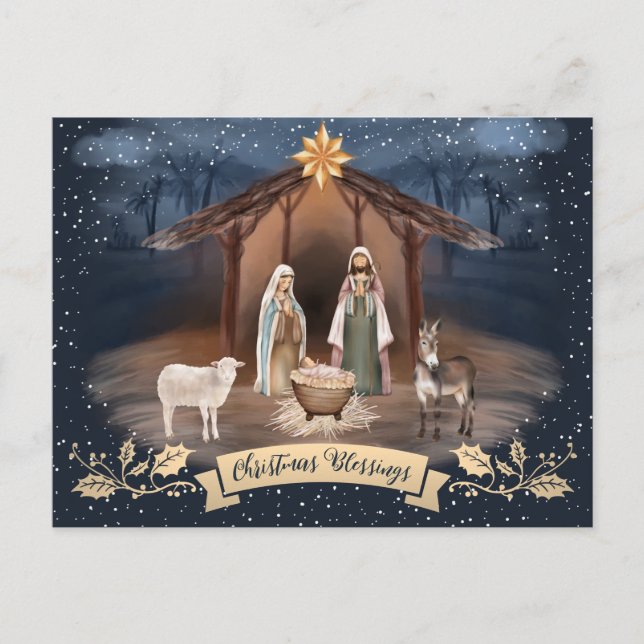Bethlehem Christian Nativity Christmas Postcards (Front)