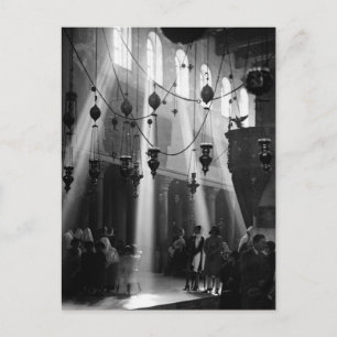 Bethlehem Christmas, 1940s Holiday Postcard