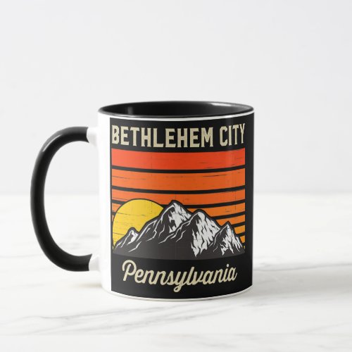 Bethlehem city Pennsylvania Retro City State USA  Mug