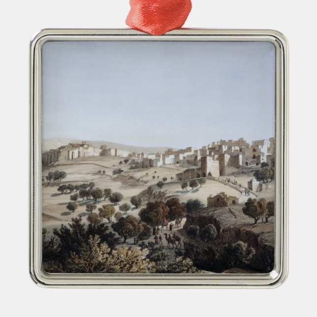 Bethlehem, engraved by Terry Metal Ornament (Front)