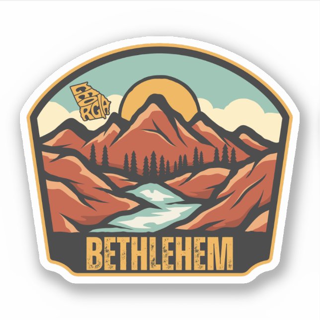 Bethlehem, Georgia Sticker (Front)