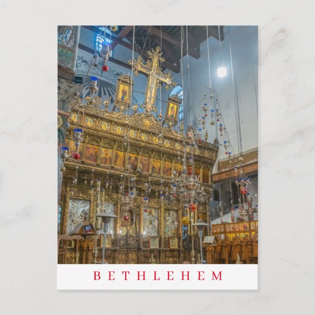 Bethlehem inside the Church of the Nativity Postcard (Front)