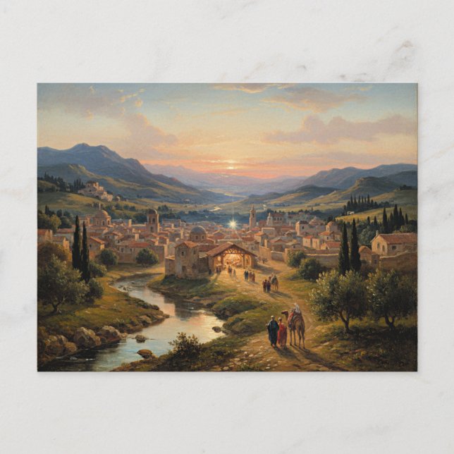 Bethlehem, Nativity Scene, Holiday Postcard (Front)