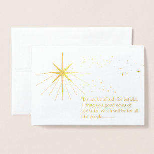 24 Holiday Note Cards Star of Bethlehem White Envs 