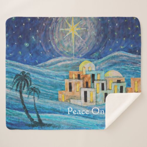 Bethlehem Star Peace On Earth Blanket