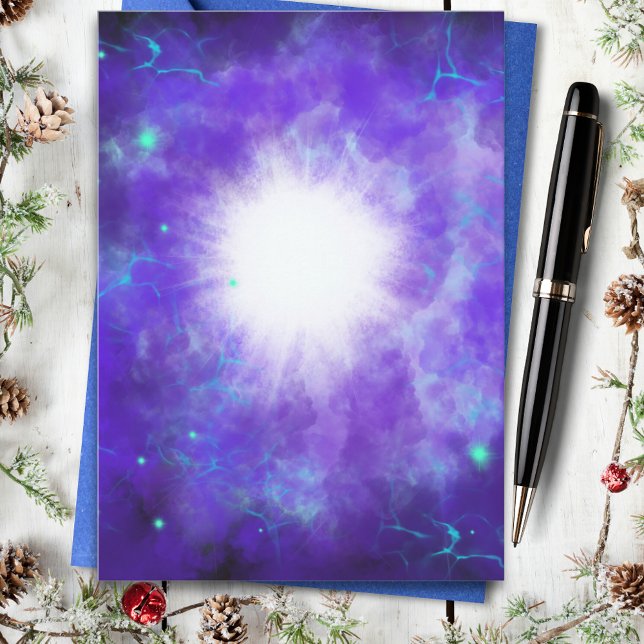 Bethlehem Star personalized Budget (Religious Christmas star modern abstract art personalized holiday greetings card)