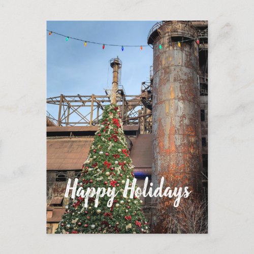 Bethlehem Steel PA Christmas Happy Holidays Postcard