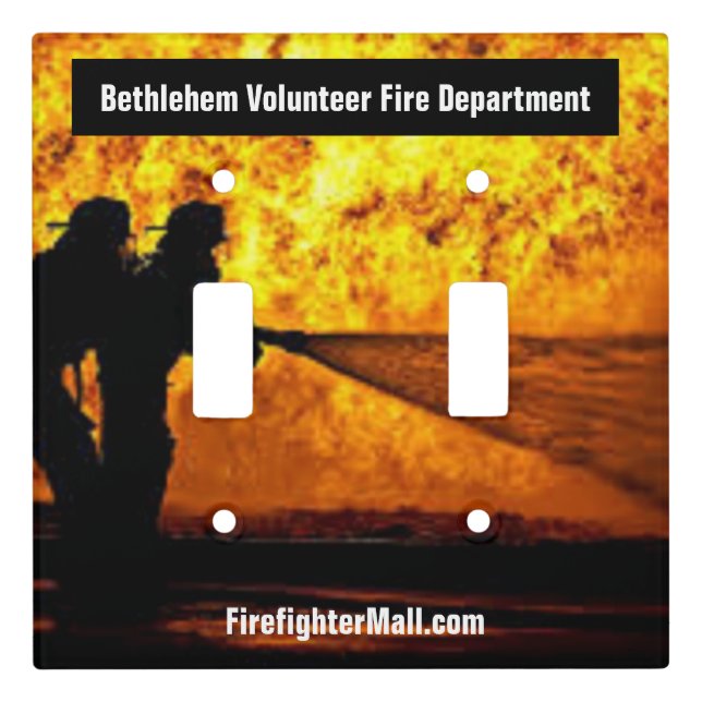 Bethlehem Volunteer Fire Department Double Light Switch Cover (Front)