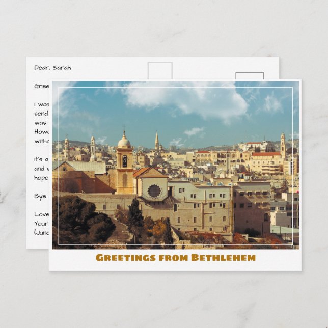 Bethlehem with Skyline Postcard (Front/Back)