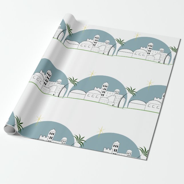 Bethlehem Wrapping Paper (Unrolled)