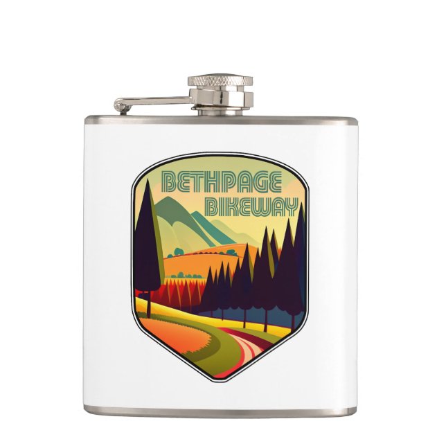 Bethpage Bikeway Colors Flask (Front)