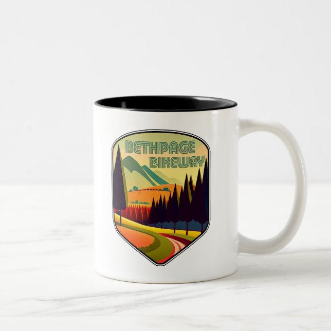 Bethpage Bikeway Colors Two-Tone Coffee Mug (Right)