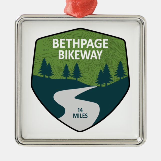 Bethpage Bikeway Metal Ornament (Front)