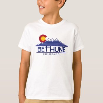 Bethune Colorado Kids Mountain Tshirt by ColoradoCreativity at Zazzle