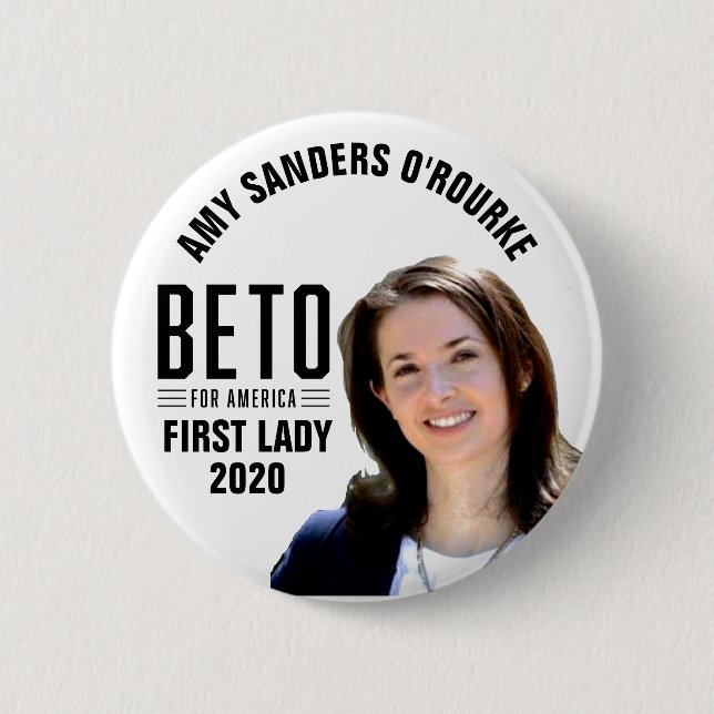 BETO 2020: Amy for Frirst Lady Button (Front)