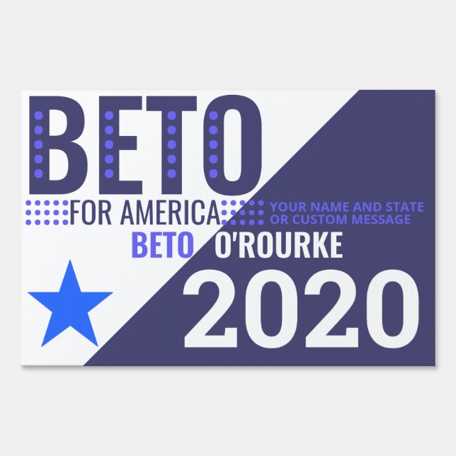 Beto 2020 For President Election Year Sign (Front)