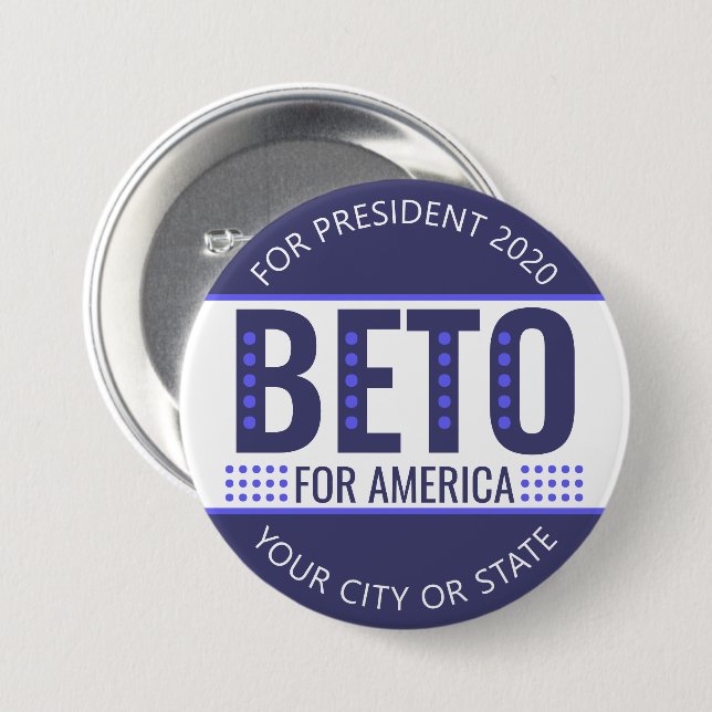 Beto 2020 Presidential Election Political Button (Front & Back)