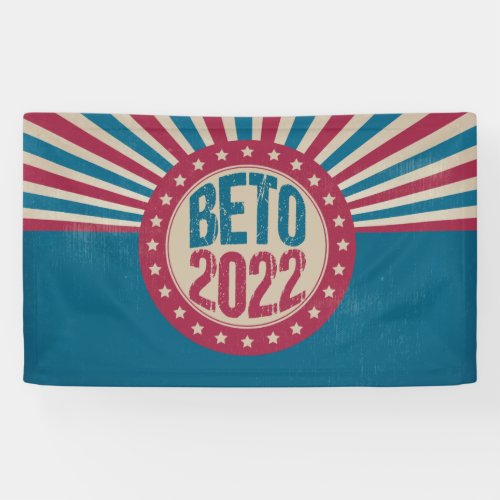 Beto 2022 Vintage American Flag Governor Election Banner