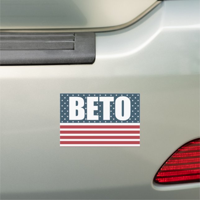 Beto American Flag Texas Governor Midterm Election Car Magnet (In Situ)