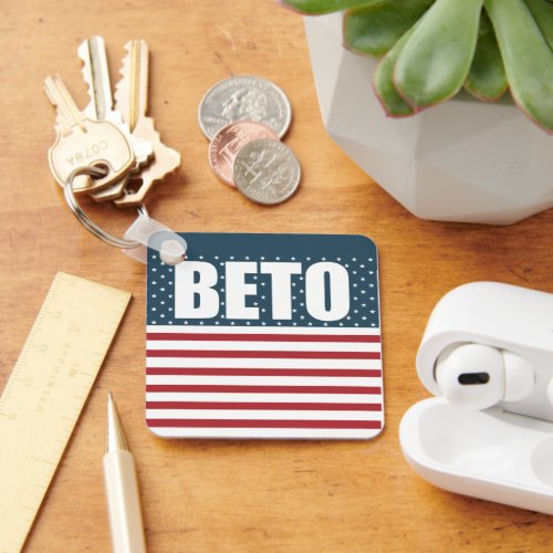Beto American Flag Texas Governor Midterm Election Keychain