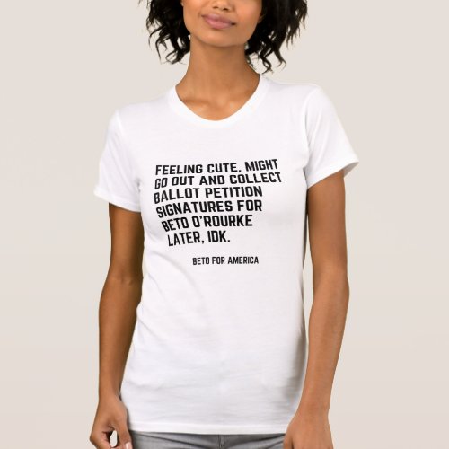 Beto Feeling Cute Signatures Tee _ Blk Letters