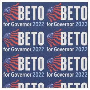 Beto for Governor 2022 Texas Election Blue Flag Fabric
